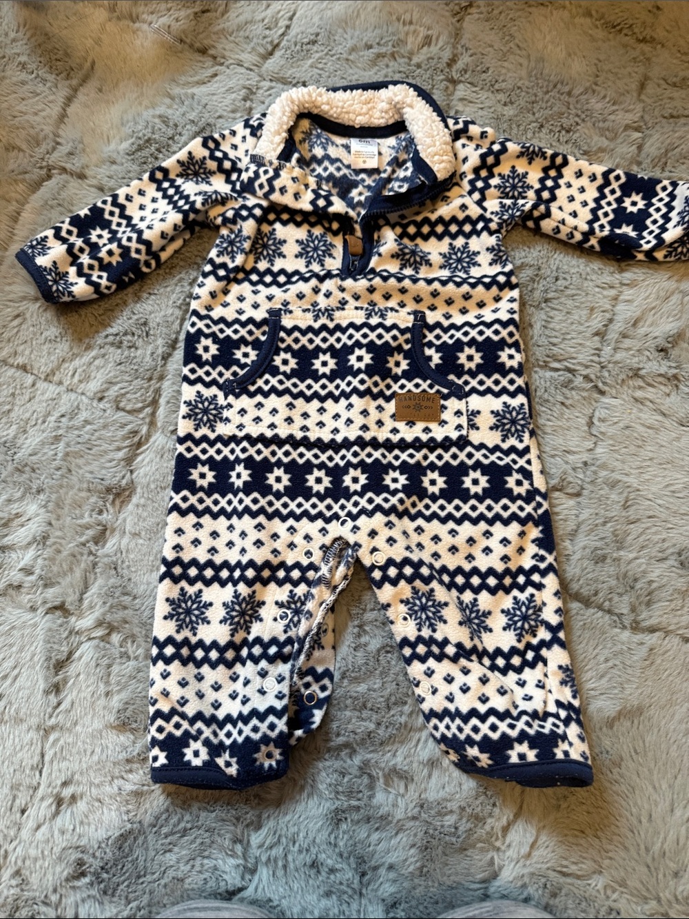 Cozy Navy & Cream One-Piece